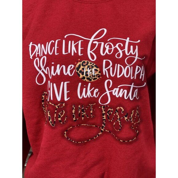 Gildan Sweatshirt Christmas Holiday Crewneck 50/50 Heavy Adult Size Medium - Picture 2 of 5